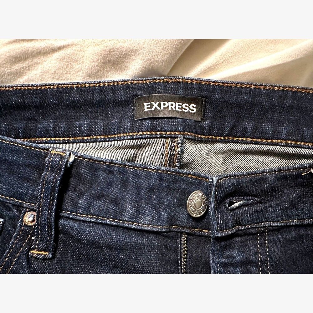 Express Men's Straight Leg Dark Wash Jeans 34x32 Conscious Edit | EUC - Picture 3 of 5